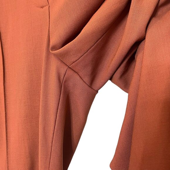 Theory Hartsdale Contour Wool Trousers Rust Women’s Size 4 Cropped Career - Picture 8 of 12